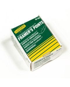 FrameMaster points designed for use with the Fletcher Framemaster Point Driver to secure artwork in wood picture frames