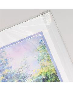 These re-sealable 20" x 24", 4 mil Polypropylene bags protect artwork for sale and storage while offering a clear view of the art.