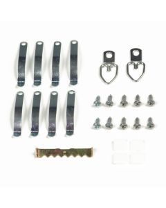 Wood Hardware Package includes spring clips to secure your artwork into the frame and two styles of hangers. 