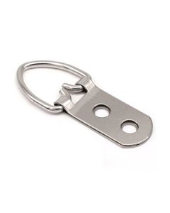 Heavy duty picture frame hangers for attaching hanging wire to a wood frame