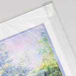 These re-sealable 16" x 20", 4 mil Polypropylene bags protect artwork for sale and storage while offering a clear view of the art.