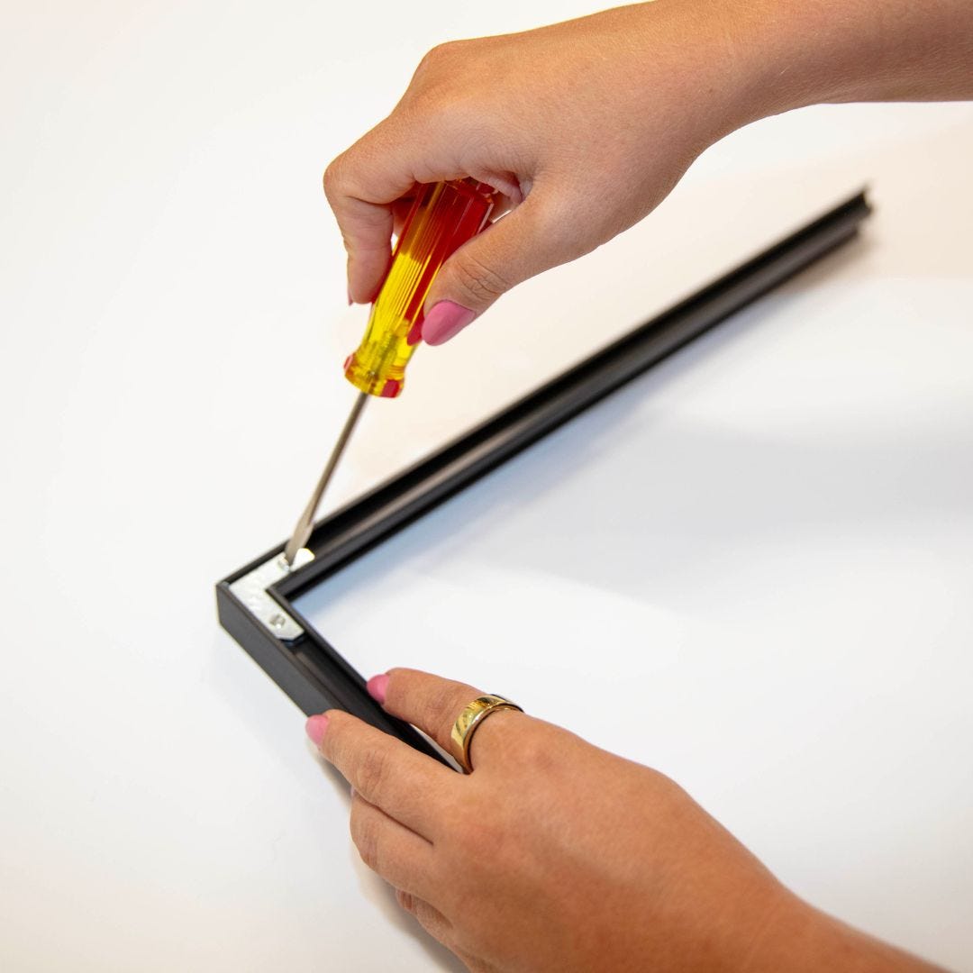 Detailed instructions on how to assemble a Wood Picture Frame