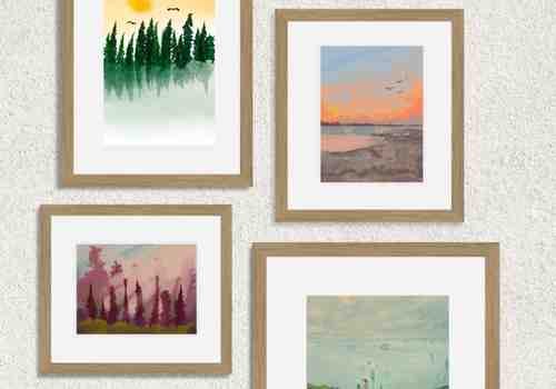 Framed art in our Ready-To-Ship line of wooden picture frames. Framed art in our Ready-To-Ship line of wooden picture frames.
