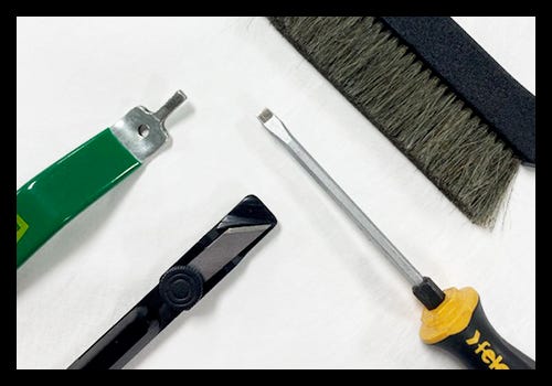 Gather your framing tools before you start assembling your frame