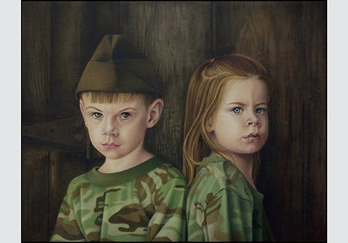 Toy Soldiers I, Oil on Belgian portrait linen by Debra Buchanan Toy Soldiers I, Oil on Belgian portrait linen by Debra Buchanan