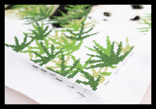 Cross-stitch pinning Cross-stitch pinning