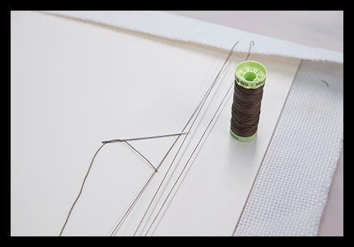 Cross-stitch lacing Cross-stitch lacing