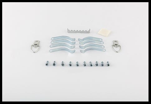 Spring clips are included with your wooden picture frame to hold your artwork in place