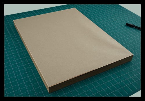 A completed frame with kraft paper on the back A completed frame with kraft paper on the back