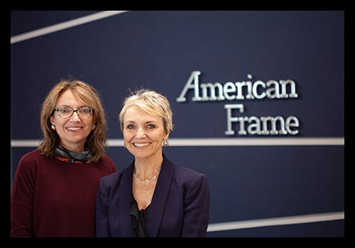 Dana Dunbar and Laura Jajko, co-owners of American Frame Dana Dunbar and Laura Jajko, co-owners of American Frame