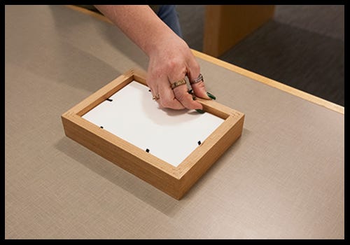 Bend the flexible framer's points upwards to remove your materials Bend the flexible framer's points upwards to remove your materials