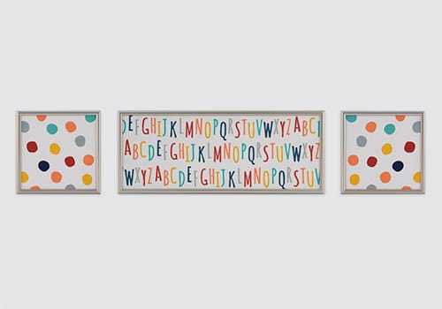 Framed fabric makes fun wall decor Framed fabric makes fun wall decor