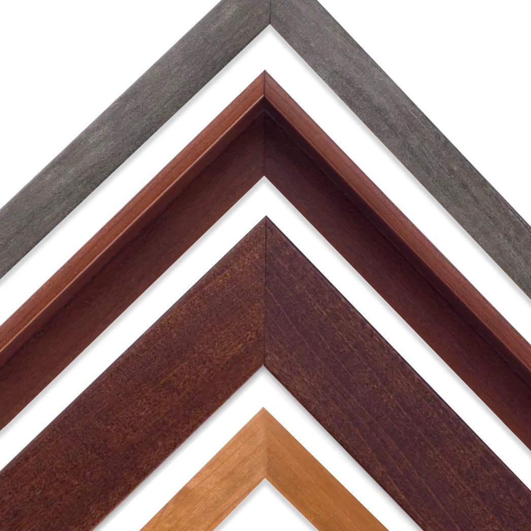 Solid hardwood wooden picture frames made in America