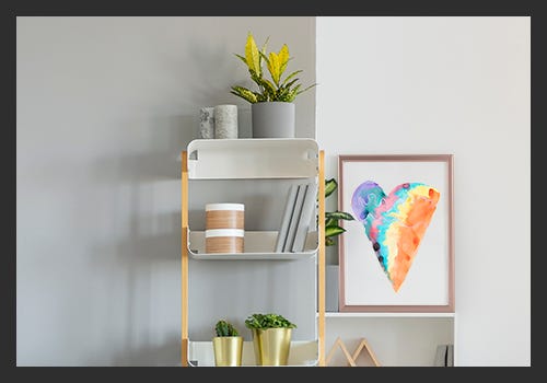 Use a color metal frame to make artwork pop Use a color metal frame to make artwork pop