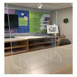 Acrylic germ barriers and sneeze guards