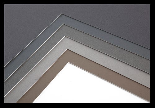 Peterboro conservation mat boards in neutral tones Peterboro conservation mat boards in neutral tones