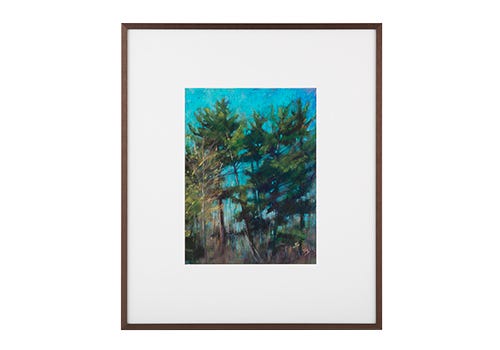 Framed nature pastel drawing. Framed nature pastel drawing.