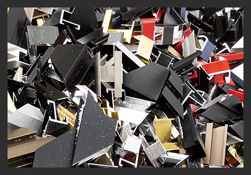 Aluminum shavings and cuttings are recycled Aluminum shavings and cuttings are recycled